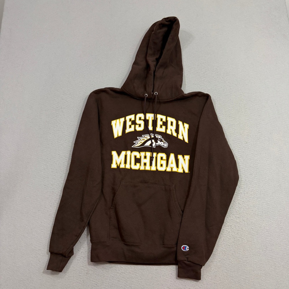 Champion Hoodie Men's Small Brown Western Michigan Broncos Pullover Sweatshirt